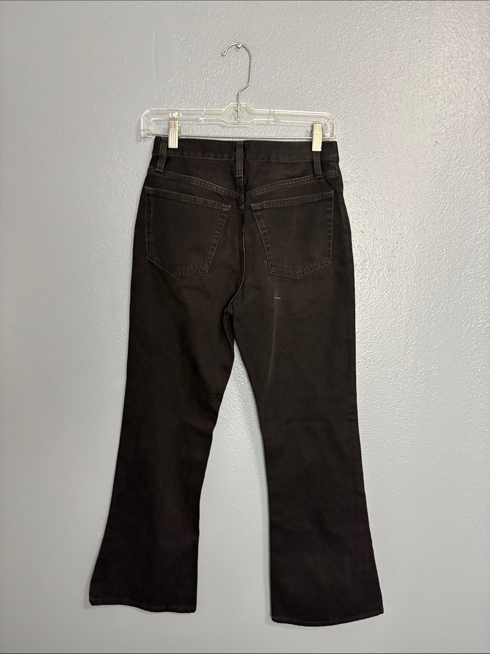 Toteme cropped kick denim faded black 230 Black Women's Straight-Leg Jeans - Picture 6 of 6